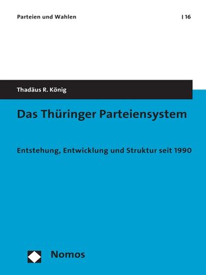 cover image of Das Thüringer Parteiensystem